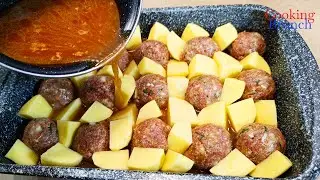 Лучший РЕЦЕПТ из ФАРША! Фрикадельки с картошкой в духовке