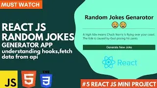 Build a random Joke Generator by Fetching Data from an API  | React mini project #5