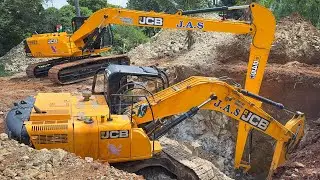 JCB 245 LR Excavator Start First New Well 25x30 Digging Performance | Jcb video | Excavator