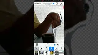Cara crop foto dengan app Background Eraser