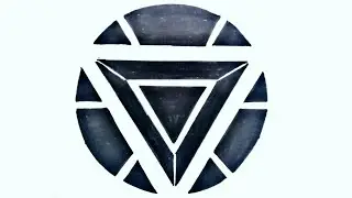 Arc Reactor Logo Drawing Iron man !! How to draw Ironman logo as Tribal Tattoo