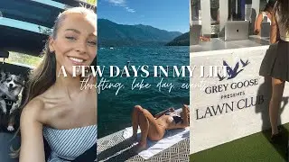 a few days in my life | thrifting lake day, grey goose event