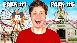 I Went to 5 Theme Parks In 24 Hours!