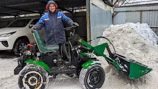 Купил Мини Трактор на Базе Запорожца! УБИРАТЬ СНЕГ Теперь Веселее! Назвал Мотоснегоуборщик ЛЕПРЕКОН