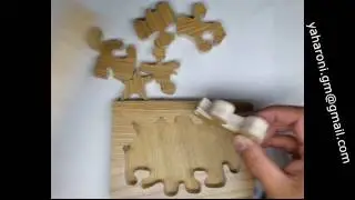 wooden homemade puzzle [17mm] with a scroll saw
