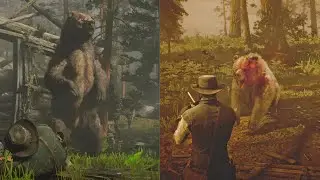 Is it possible to kill the giant bear in Red Dead Redemption 2?