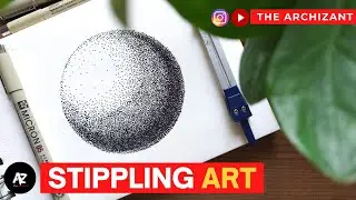 Stippling Art | Time-lapse | How to Draw Using Dots (Stippling Tutorial) - for Beginners
