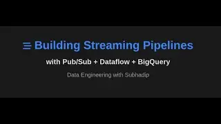 Real-Time Data Pipelines: Pub/Sub + Dataflow + BigQuery End-to-End Tutorial
