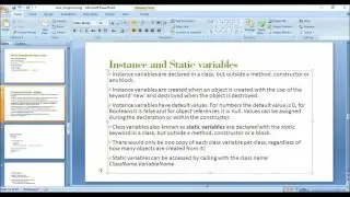 Instance Variable and Static Variable
