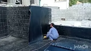 How to do Bitumen water proofing | How to install Bitumen sheet | Bitumen sheet fixing| Waterproof