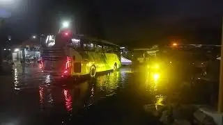 BANJIR..!!! TERMINAL BUNGURASIH terendam air akibat hujan deras semalaman