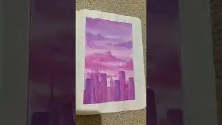 Pink skies #shorts #pink #painting #artshorts