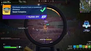 Eliminate players from a combined distance Fortnite