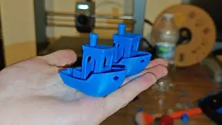 Ender-3 V3 3D printer - printing 13 min speedy benchy (+filament tangle fail!)