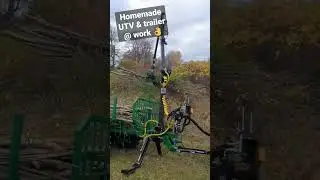 Homemade UTV & Timber Trailer Combo Hauling Bush