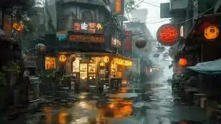 Cyberpunk Tokyo Sushi Bar - Synthwave Retrowave Mix