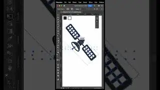 icon satelit dan bumi di adobe illustrator