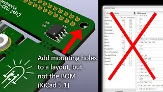 Add mounting holes to a layout, but not the BOM (KiCad 5.1)