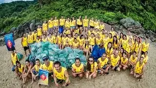 Trote Ecológico EcoFaxina 2014 | Praia Saco do Major, Guarujá
