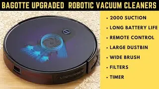 Bagotte Upgraded Robotic Vacuum Cleaners Review | 2000 PA Suction Power