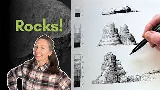 How to Render Rocks with Pen and Ink | Style Tutorial