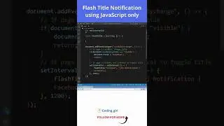 Flash Title Notification using javascript 