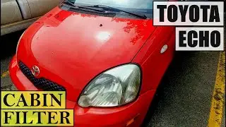 HOW TO REPLACE CABIN AIR FILTER on TOYOTA ECHO | AIR FLOW DIRECTION | Do it Right.
