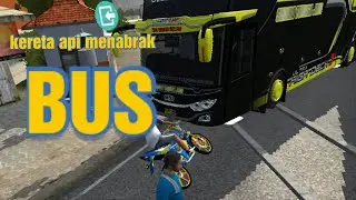ketika bus sudiro tungga jaya macet di rel kereta api, #bus #bussidmod