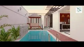 ANIMASI ARSITEKTUR INTERIOR RUMAH DAN KOLAM RENANG