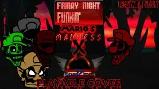 Mario's Madness Gang Sings Triple Trouble [Playable Cover] Gameplay | Friday Night Funkin'