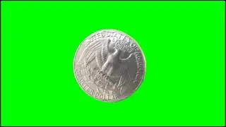 3D spinning Coin Green Screen Masters