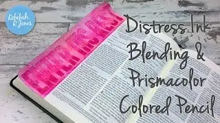 Distress Ink And Colored Pencil - Bible Art Journaling Challenge Lesson 34