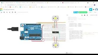 DC motor switch direction TinkerCAD circuit explanation