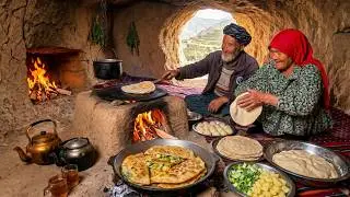 Surviving in a Dangerous Cave | An Elderly Couple's Real Life and Cooking in Afghanistan.