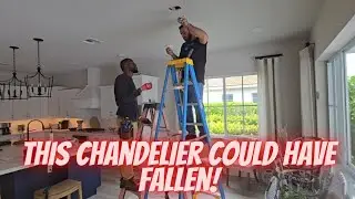 Wrong j-box could have caused chandlier to fall.