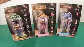DIY 3 Nouveaux modèle Princess Palace. Botanical Tower et Tea Party Crafts & Co magasin action.