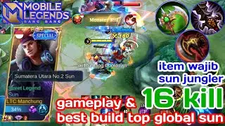 sun 16 kill solo rank berasa main berdua dengan diggie | gameplay & best build top global sun(S23)