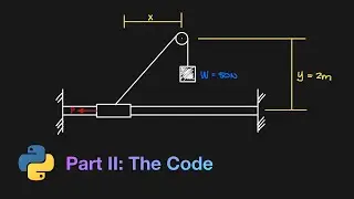 Pulley Cable Problem for a System in Equilibrium (Coding) [Statics With Python #6]