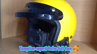 CARA PASANG MOUNTING ACTION CAM DI HELM HALF FACE