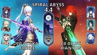Ayaka Freeze & Diluc Xianyun Spiral Abyss 4.4