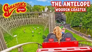 Ride the Antelope Wooden Rollercoaster at Gulliver's World (Oct 2021) [4K]