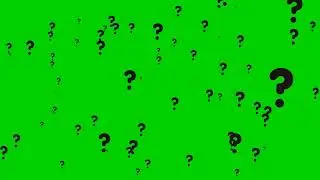Green Screen:  Question Mark Falling ❓❓❓  Chroma Key Full 1080p HD