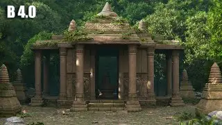 Ancient Temple Environment in Blender