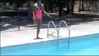 Amputee Rak playing in pool