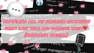 Compiling and dubbing all of my favorite comments from last year! (Aryyweek special video)