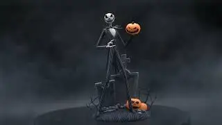 NIGHTMARE BEFORE XMAS - Glow-in-the-dark Jack Skellington figurine