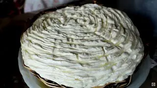OSSETIAN CHEESE and LAMB DISH in the mountains.