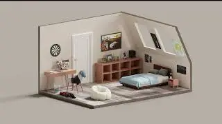 3D Isometric Room Animation Inspired by Airbnb IT | Blender Interior Design