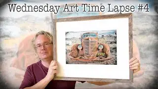 Wednesday Art Time Lapse #4: hand coloring black and white photo with pastels of 1939 international