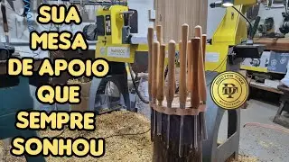 #45 - Tornearia para iniciantes: faça sua mesa auxiliar de apoio de ferramentas